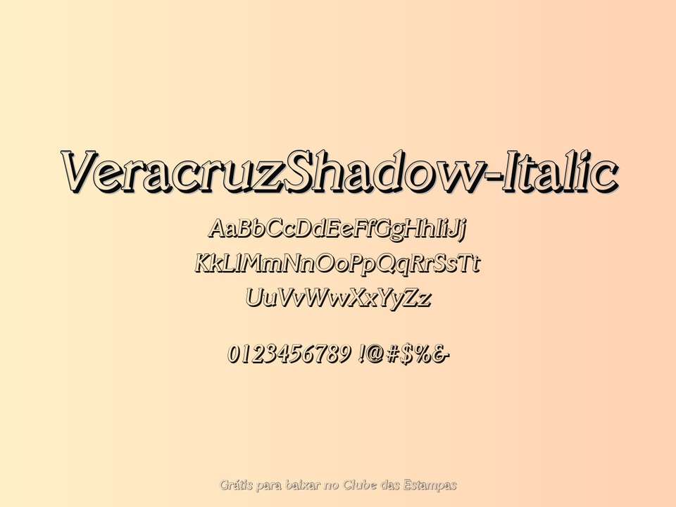 Fonte Veracruzshadow Italic Grátis Para Baixar