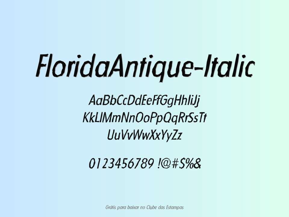 Fonte Floridaantique Italic Grátis Para Baixar