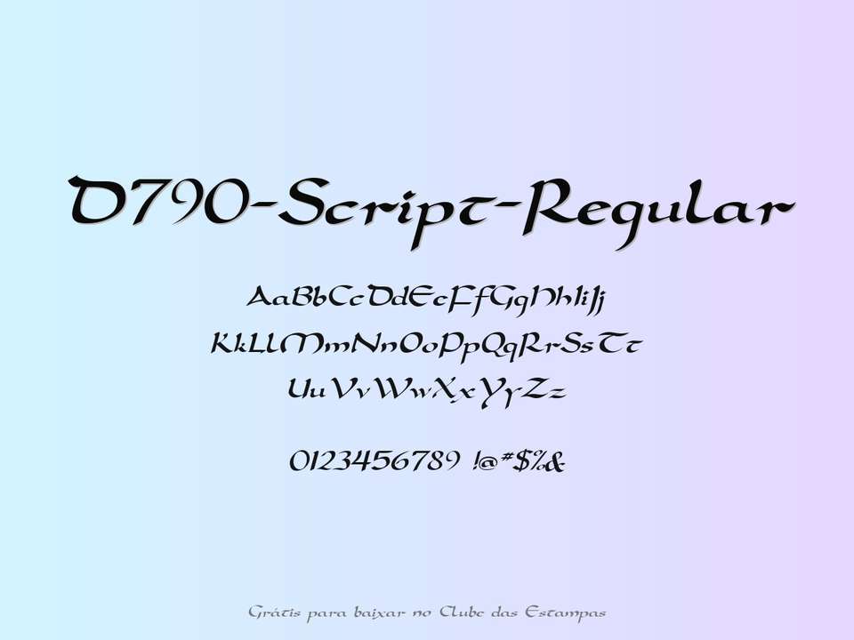 Fonte D790 Script Regular Grátis Para Baixar