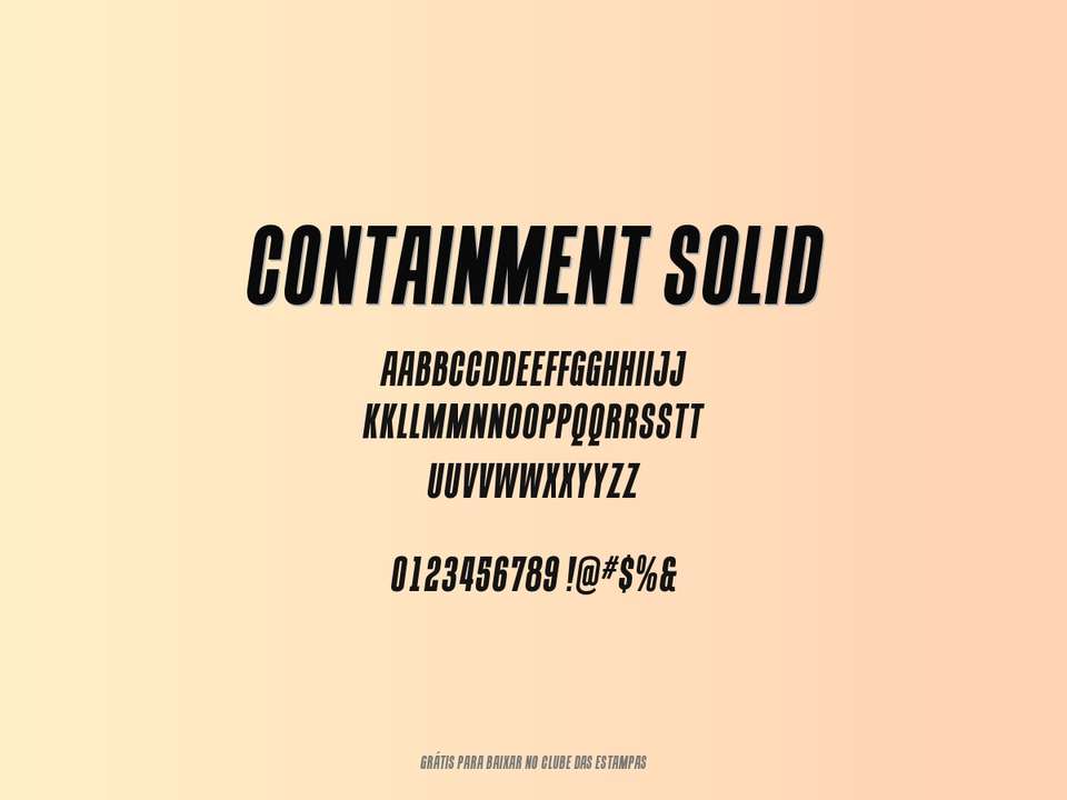 Fonte Containment Solid Grátis Para Baixar