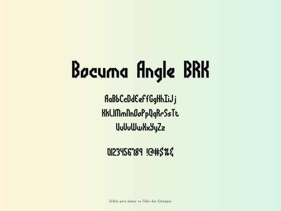 Fonte Bocuma Angle Brk Grátis Para Baixar