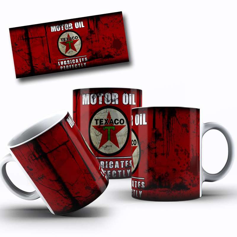 Arte Para Caneca Texaco Motor Oil 8