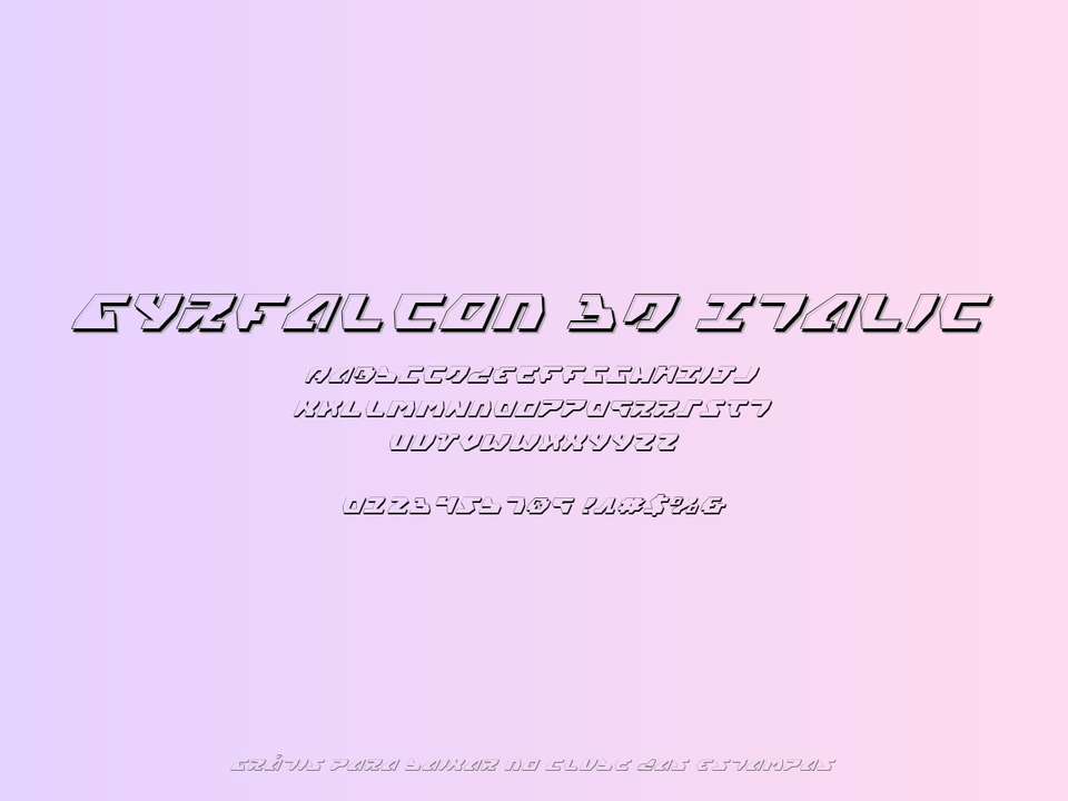 Fonte Gyrfalcon 3d Italic Grátis Para Baixar