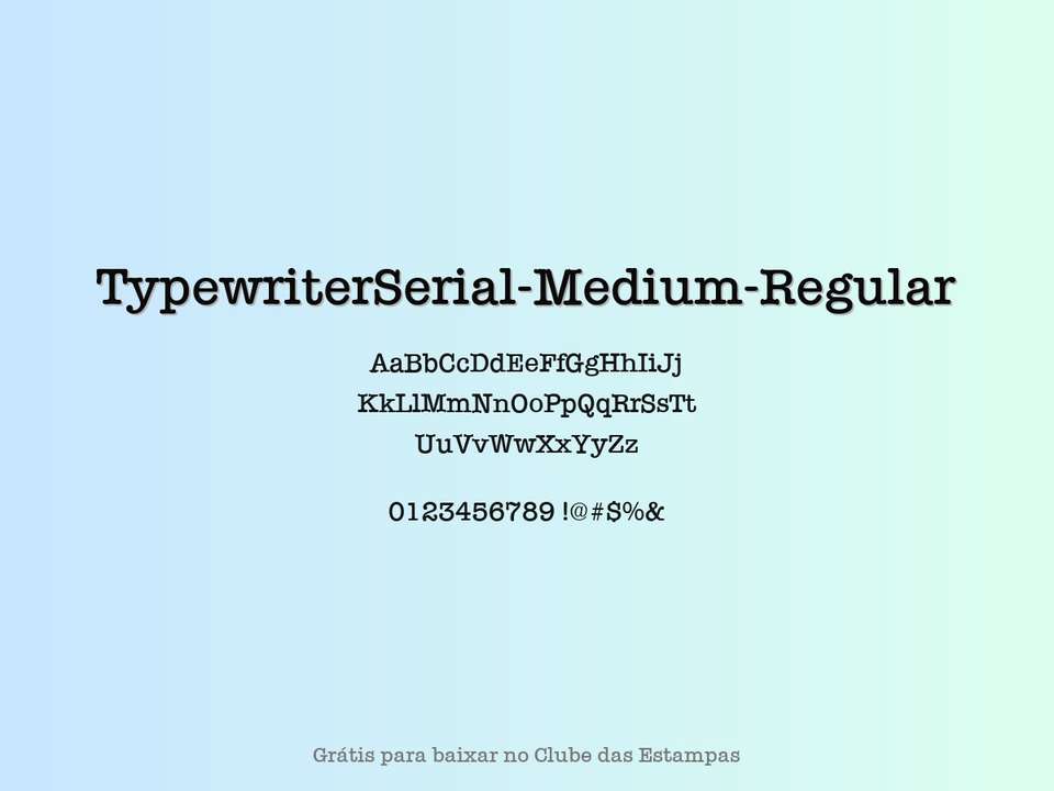 Fonte Typewriterserial Medium Regular Grátis Para Baixar
