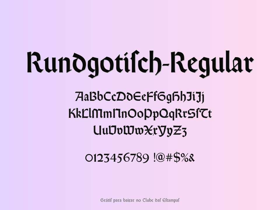Fonte Rundgotisch Regular Grátis Para Baixar
