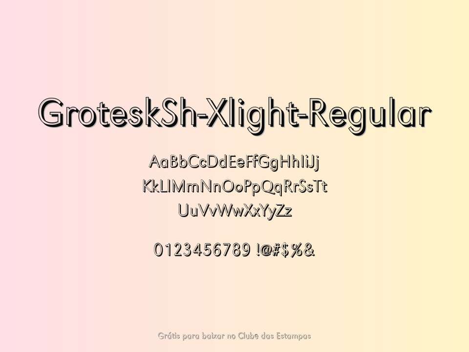 Fonte Grotesksh Xlight Regular Grátis Para Baixar