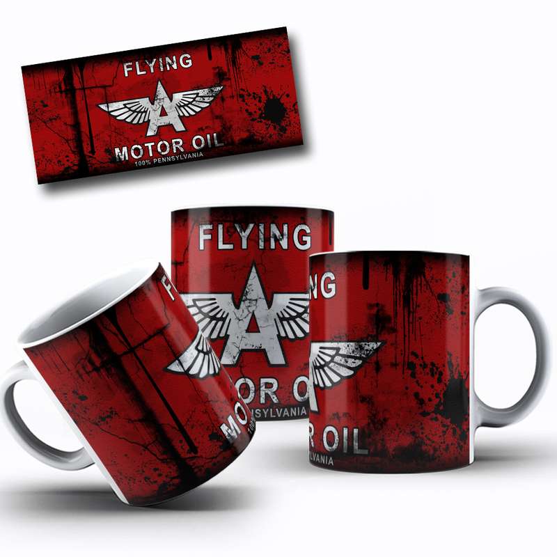 Arte Para Caneca Flying A Motor Oil Logo 34