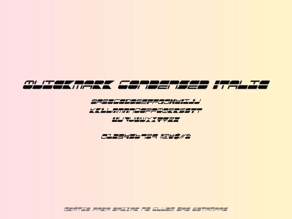 Fonte Quickmark Condensed Italic Grátis Para Baixar