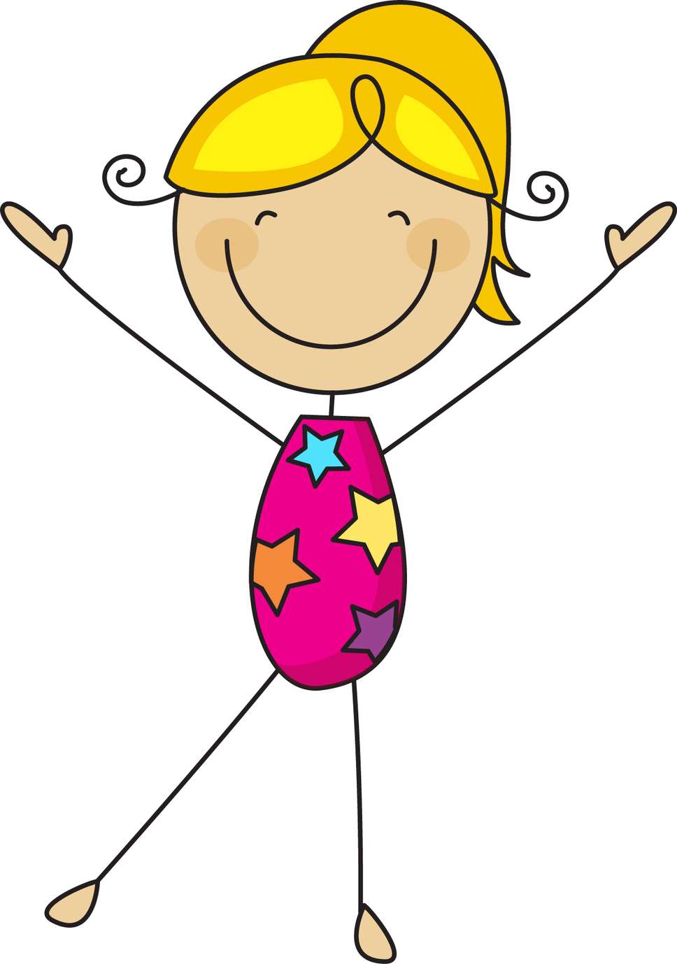 Desenho De Menina Alegre Personagem Png Grátis Para Baixar
