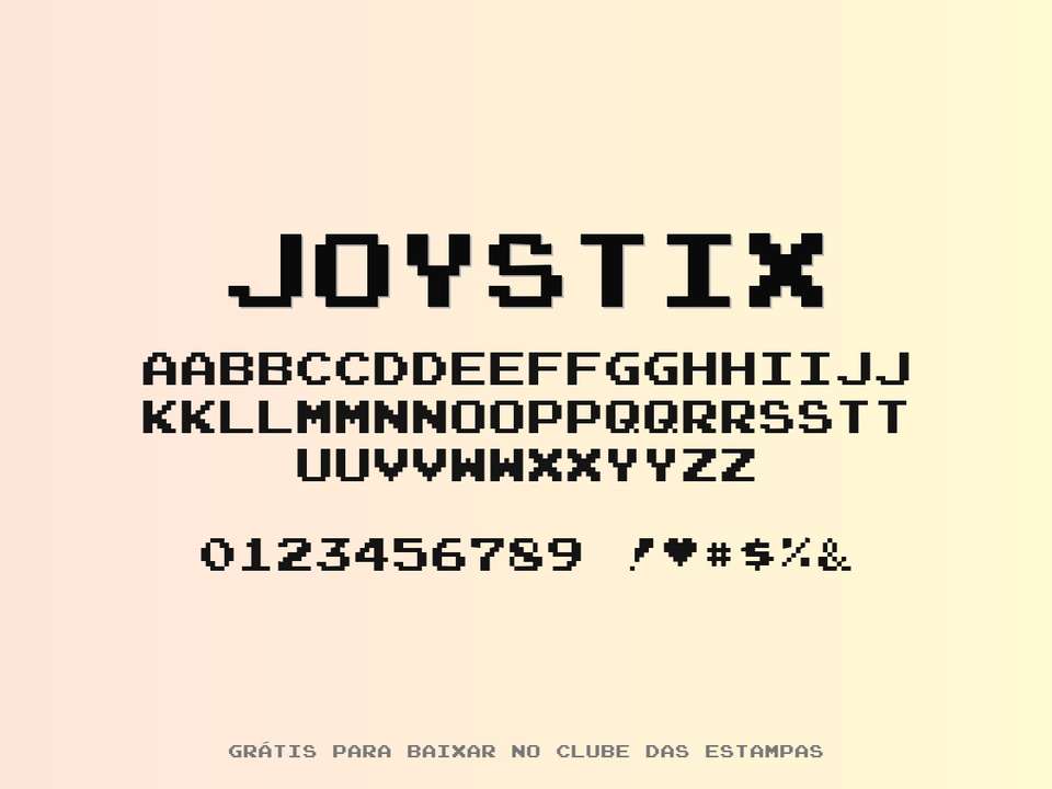 Fonte Joystix Grátis Para Baixar