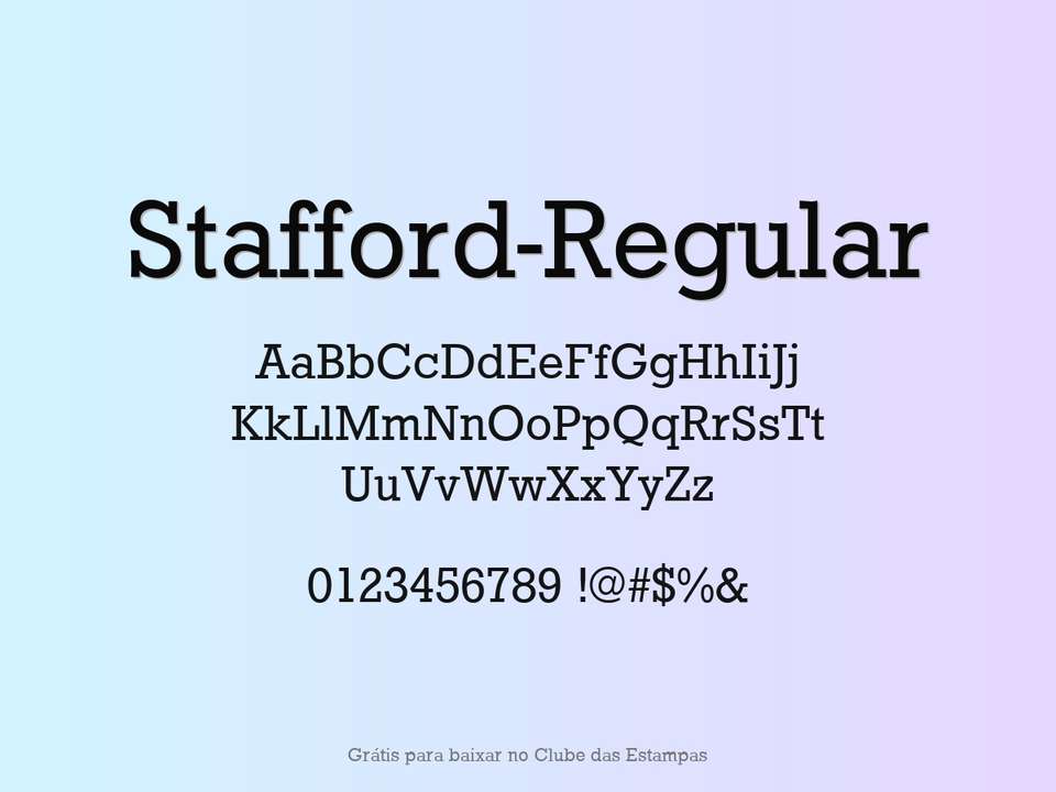 Fonte Stafford Regular Grátis Para Baixar
