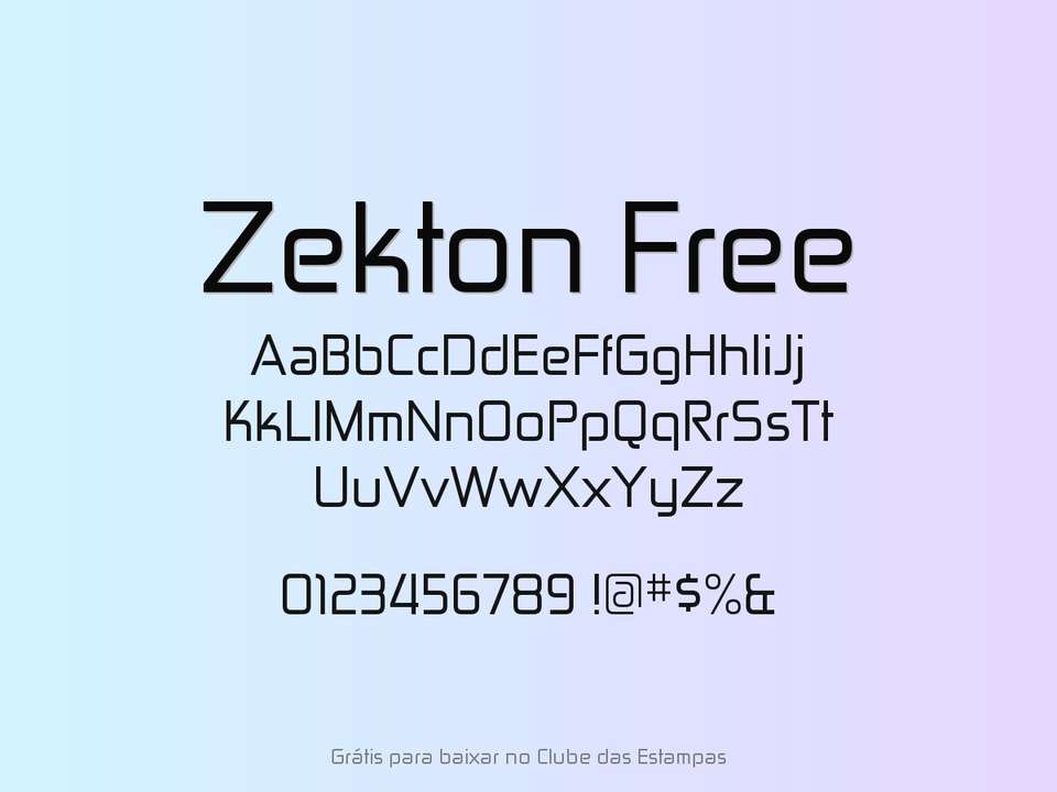 Fonte Zekton Free Grátis Para Baixar