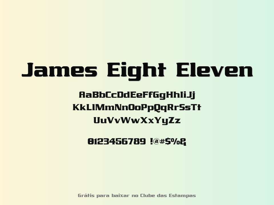 Fonte James Eight Eleven Grátis Para Baixar