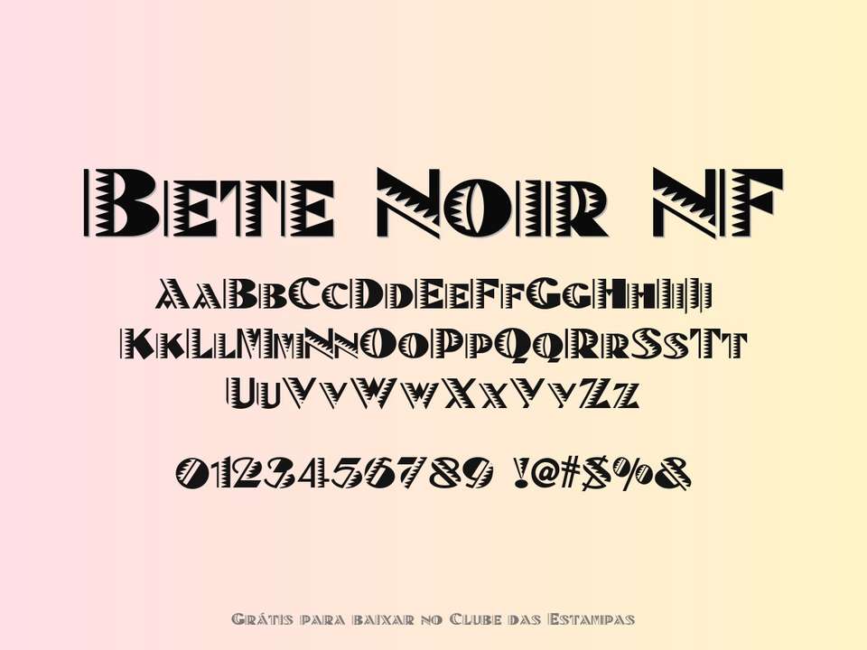 Fonte Bete Noir Nf Grátis Para Baixar