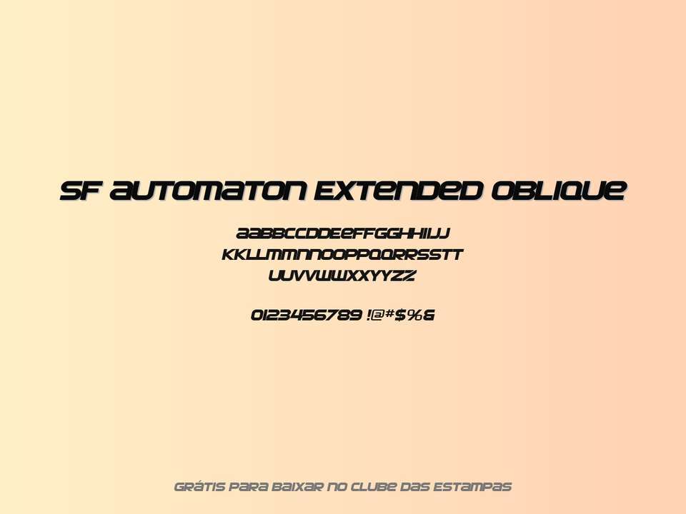 Fonte Sf Automaton Extended Oblique Grátis Para Baixar
