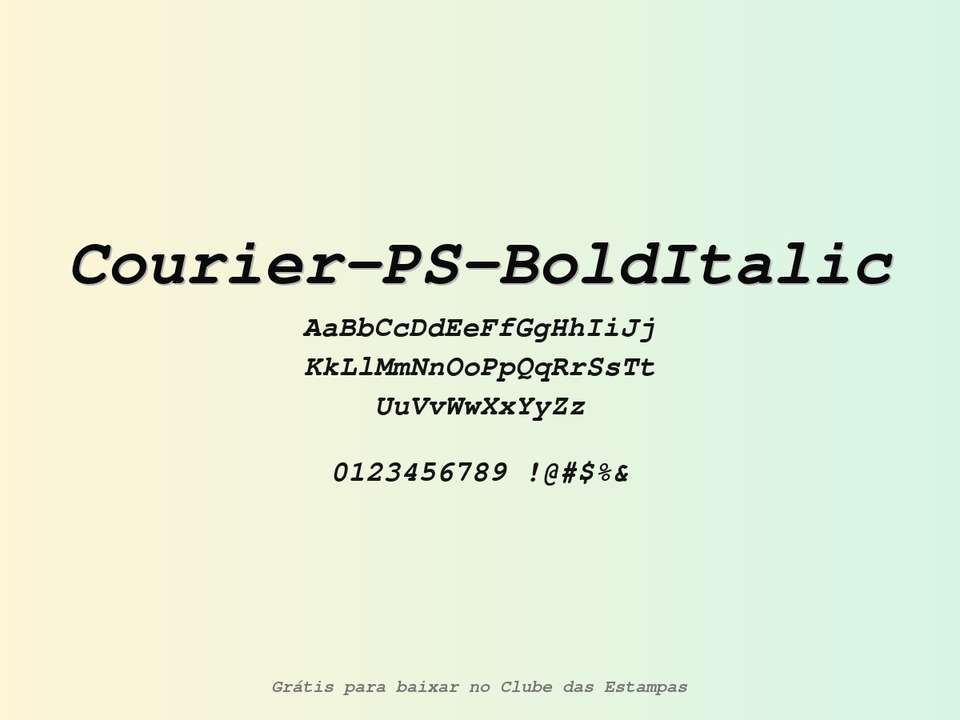 Fonte Courier Ps Bolditalic Grátis Para Baixar