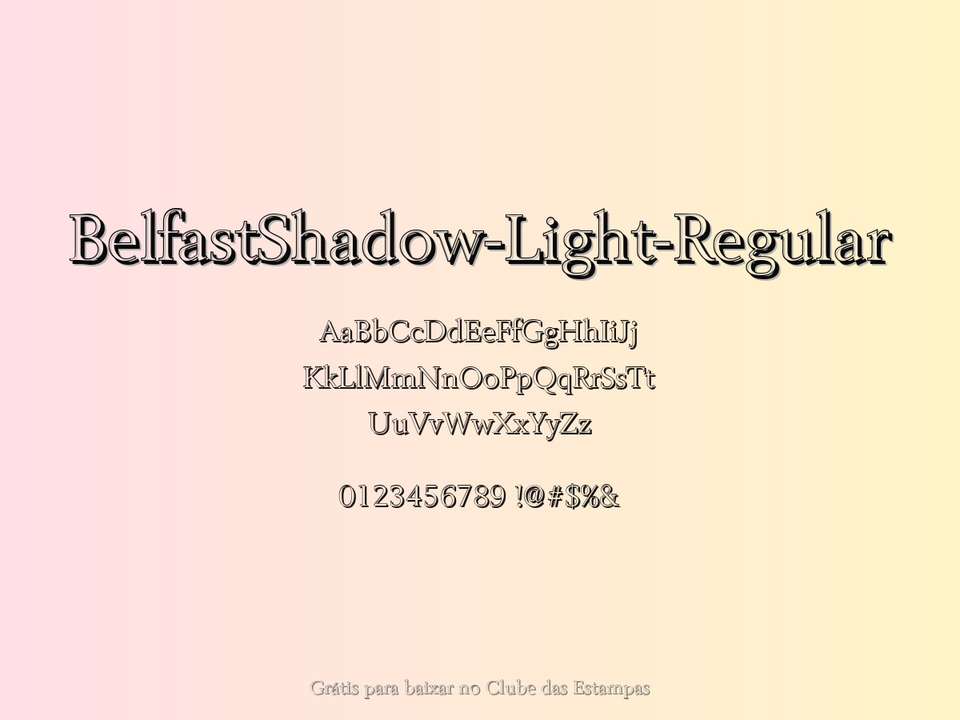 Fonte Belfastshadow Light Regular Grátis Para Baixar