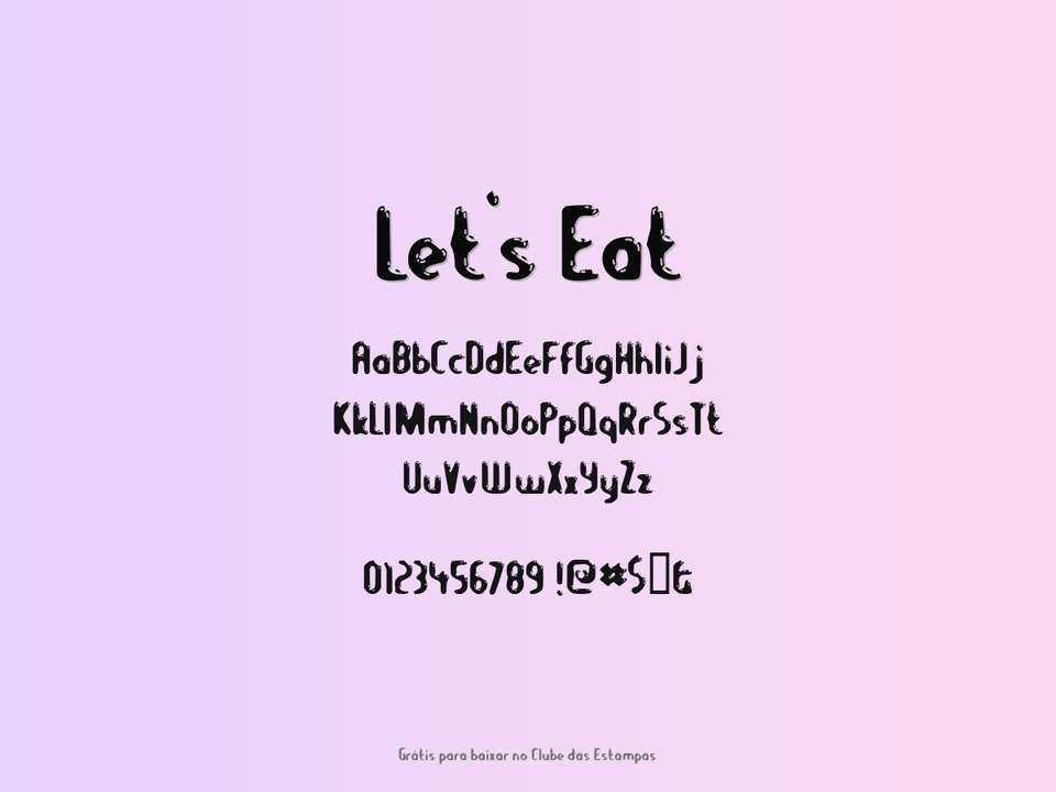 Fonte Let's Eat Grátis Para Baixar