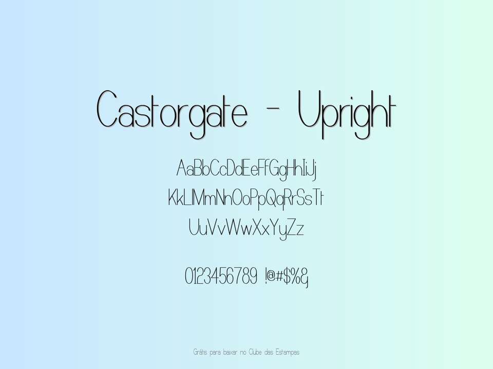 Fonte Castorgate Upright Grátis Para Baixar