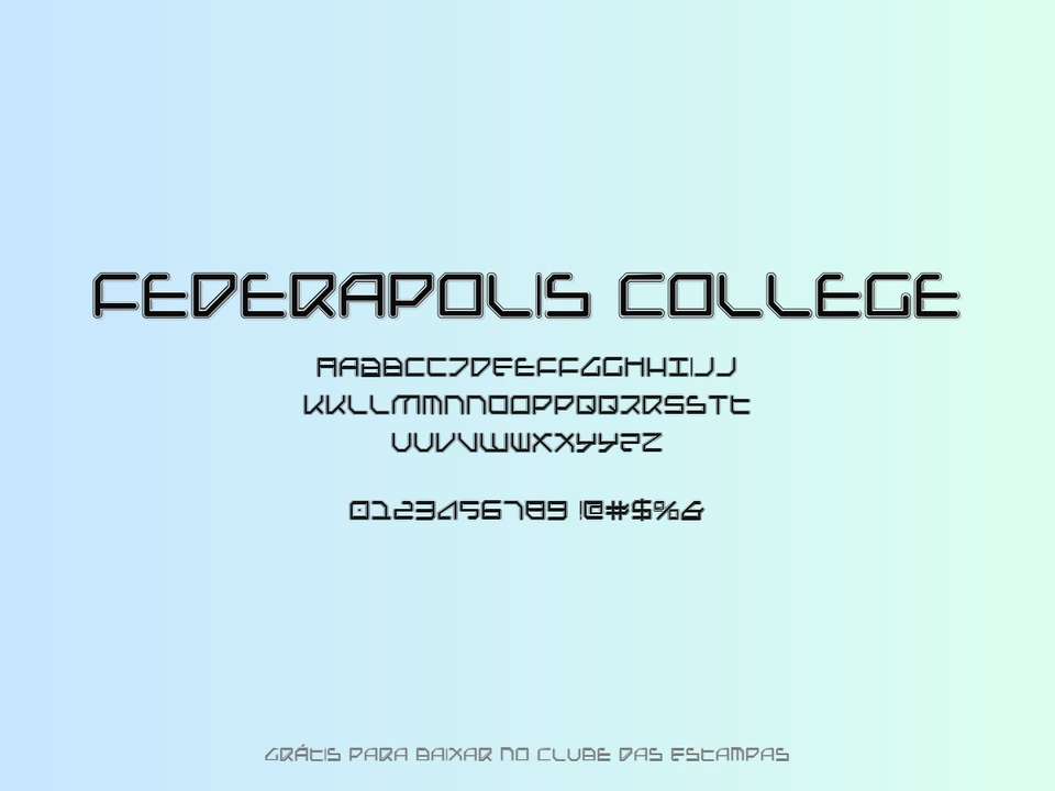 Fonte Federapolis College Grátis Para Baixar