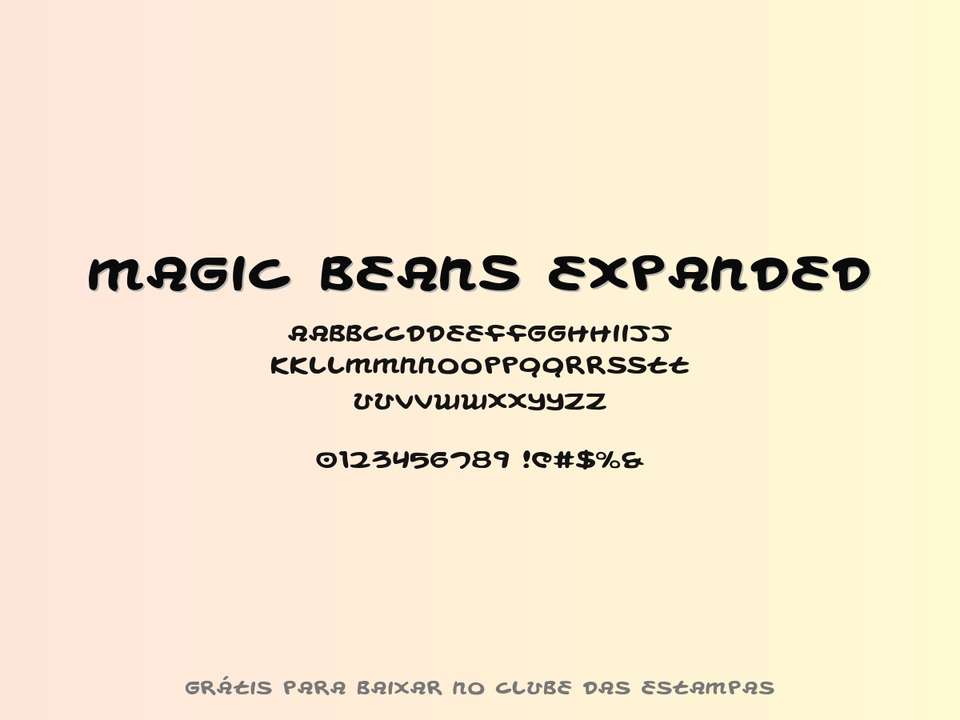 Fonte Magic Beans Expanded Grátis Para Baixar
