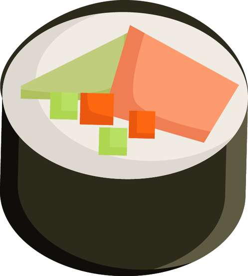 Sushi Japonês Colorido Comida Png Grátis Para Baixar