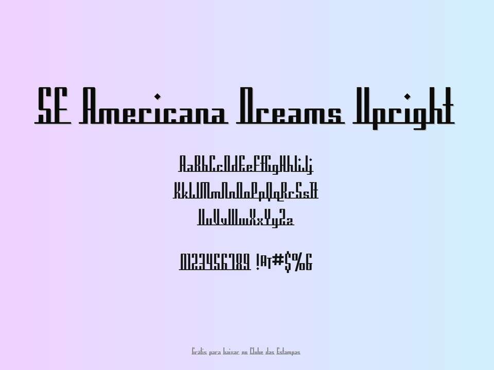 Fonte Sf Americana Dreams Upright Grátis Para Baixar