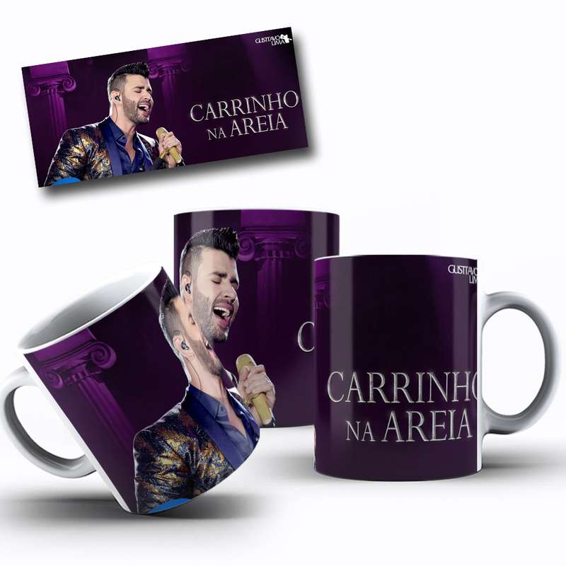 Arte Para Caneca Gusttavo Lima Carrinho Na Areia 1