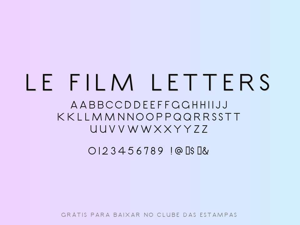 Fonte Le Film Letters Grátis Para Baixar