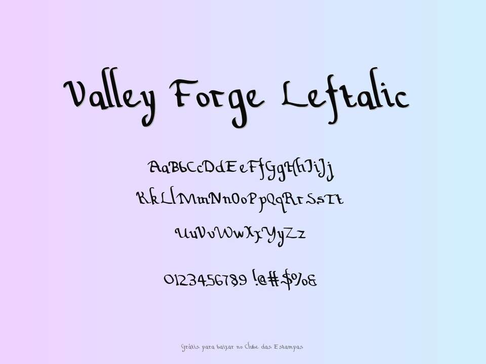 Fonte Valley Forge Leftalic Grátis Para Baixar