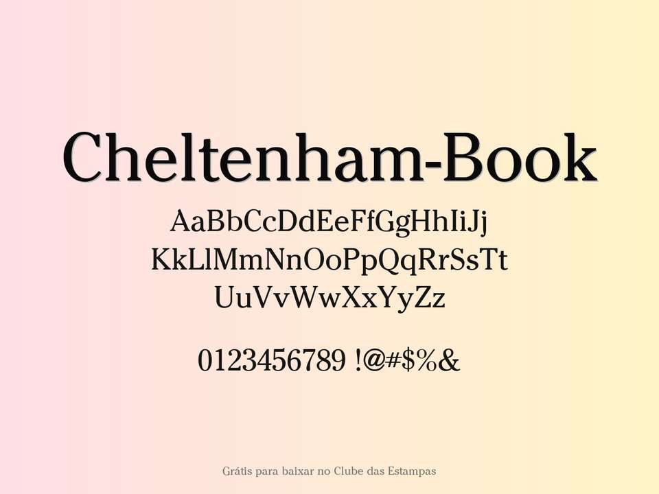 Fonte Cheltenham Book Grátis Para Baixar