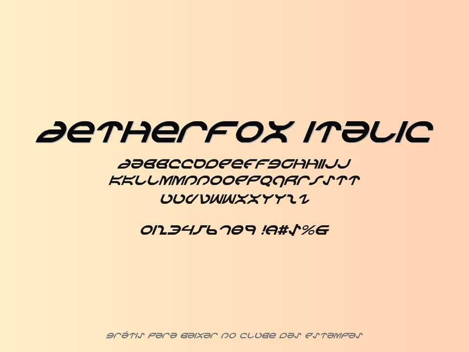 Fonte Aetherfox Italic Grátis Para Baixar