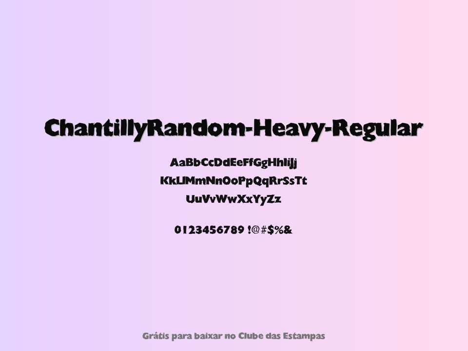 Fonte Chantillyrandom Heavy Regular Grátis Para Baixar