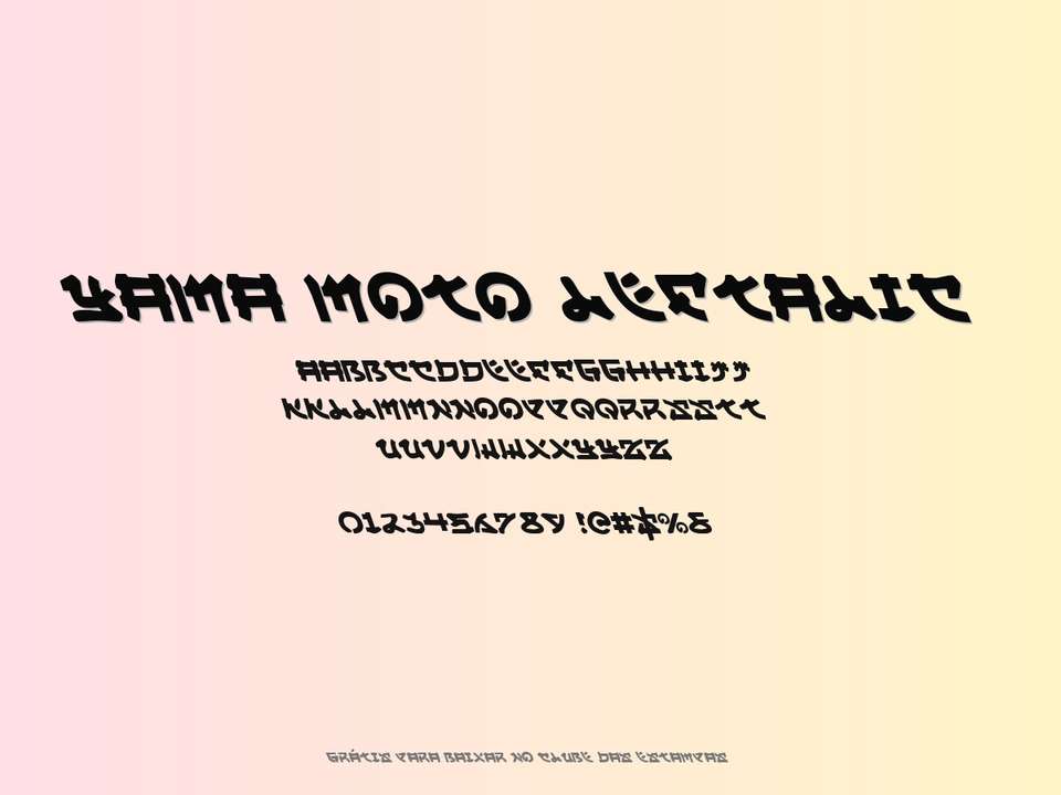 Fonte Yama Moto Leftalic Grátis Para Baixar