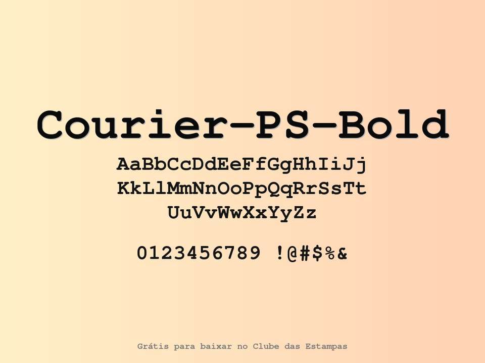 Fonte Courier Ps Bold Grátis Para Baixar