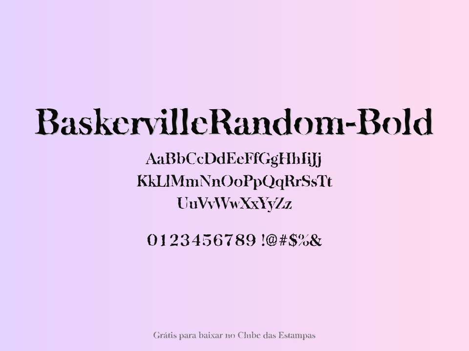 Fonte Baskervillerandom Bold Grátis Para Baixar