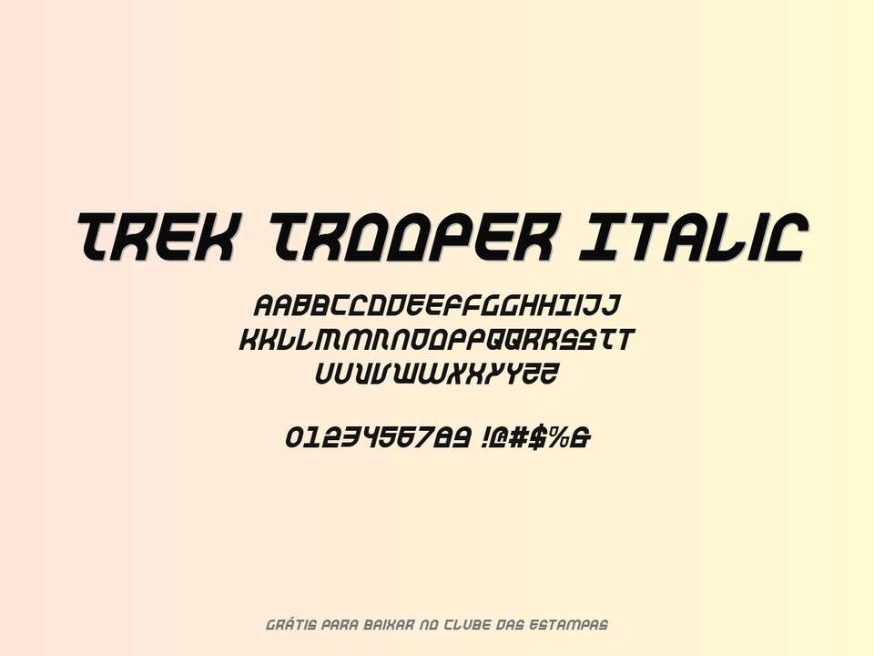Fonte Trek Trooper Italic Grátis Para Baixar