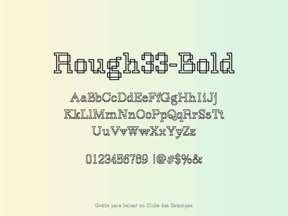 Fonte Rough33 Bold Grátis Para Baixar