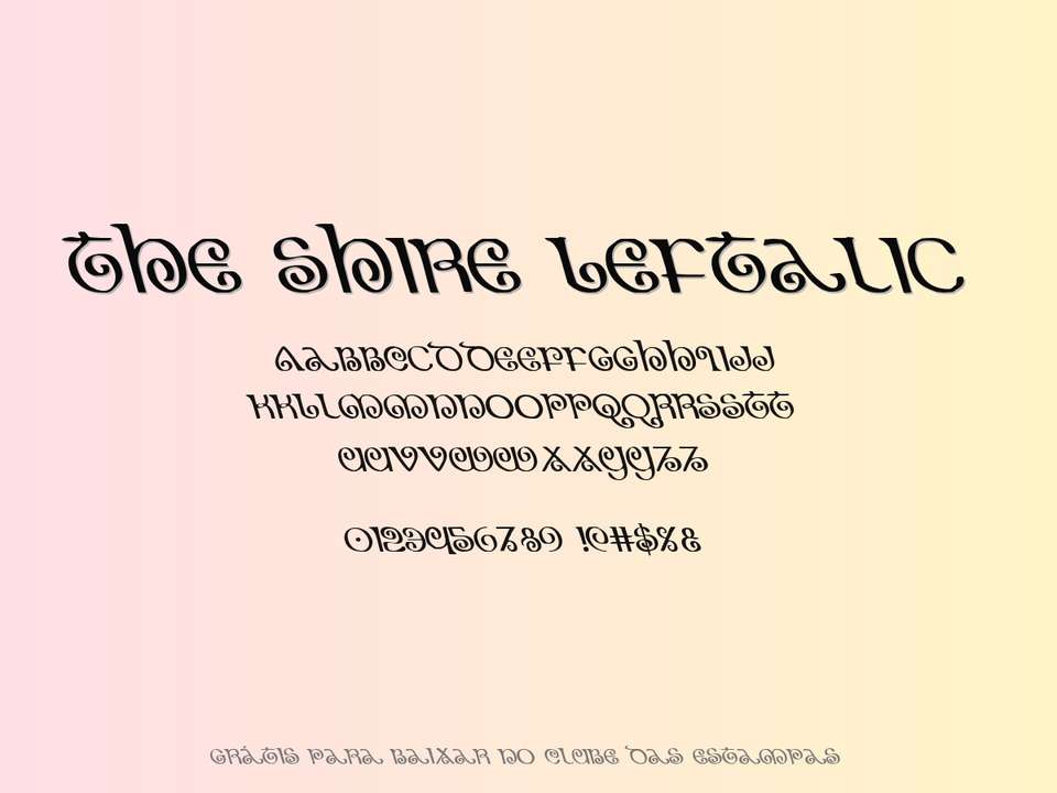 Fonte The Shire Leftalic Grátis Para Baixar
