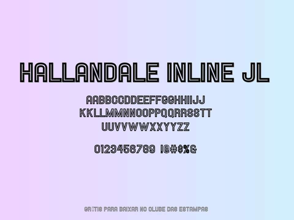 Fonte Hallandale Inline Jl Grátis Para Baixar