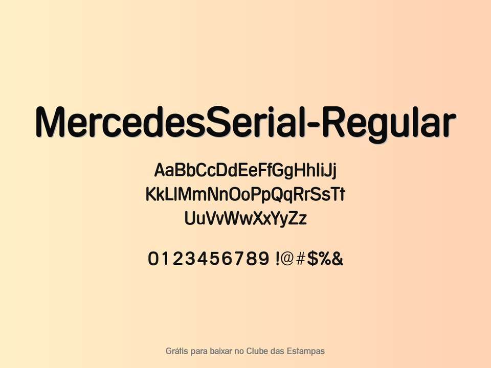 Fonte Mercedesserial Regular Grátis Para Baixar