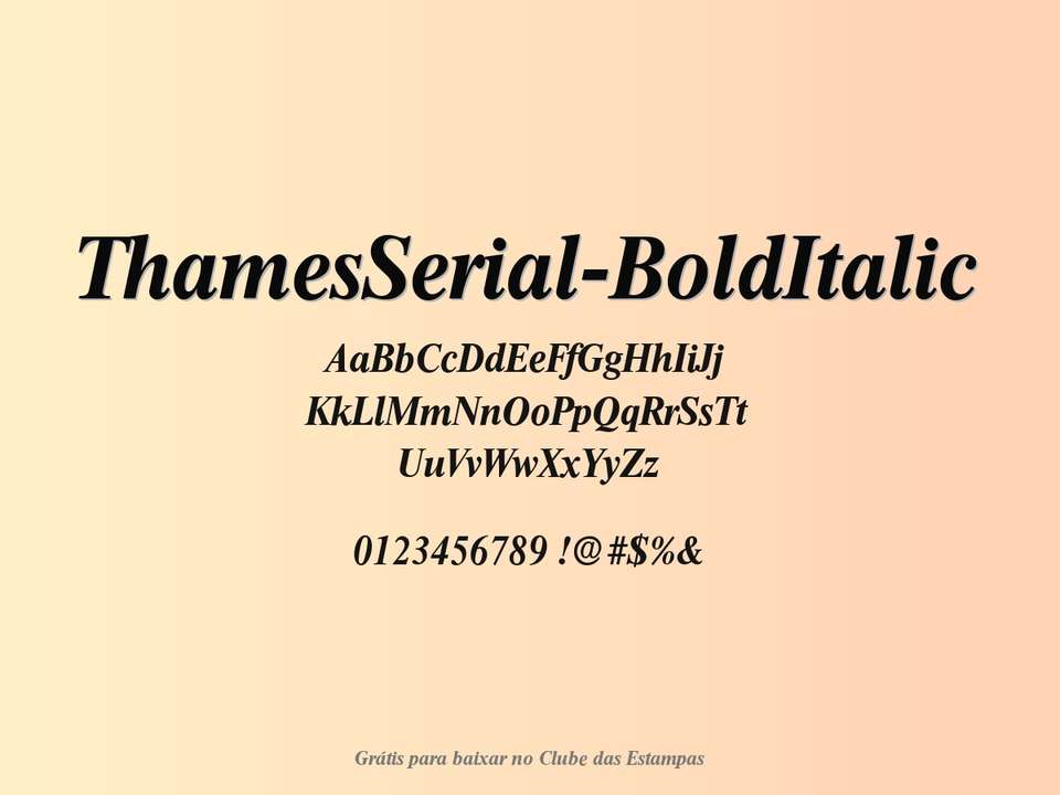Fonte Thamesserial Bolditalic Grátis Para Baixar