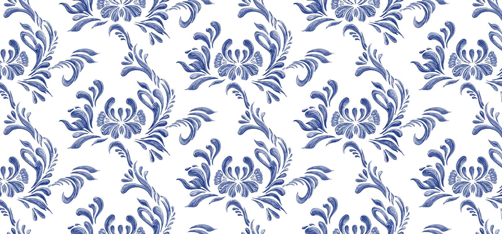 Padrão Floral Azul Ornamentado Estilo Vintage Estampa Png Arte Para Caneca Grátis Pra Baixar
