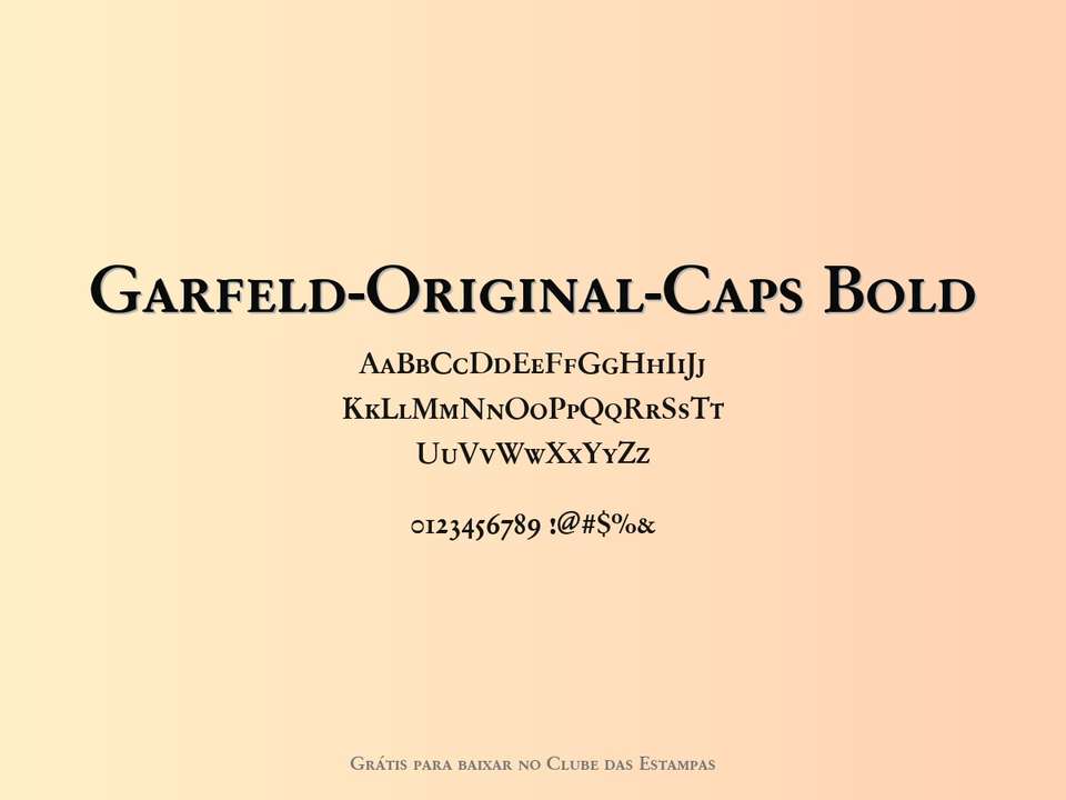Fonte Garfeld Original Caps Bold Grátis Para Baixar