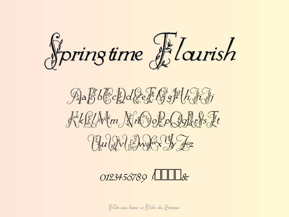 Fonte Springtime Flourish Grátis Para Baixar