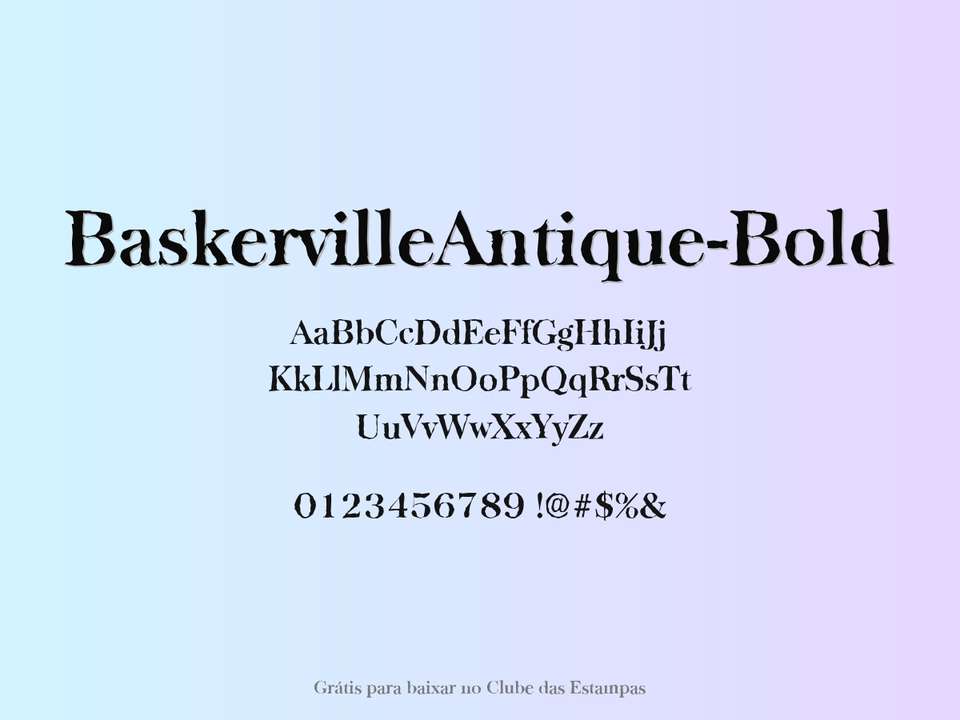 Fonte Baskervilleantique Bold Grátis Para Baixar