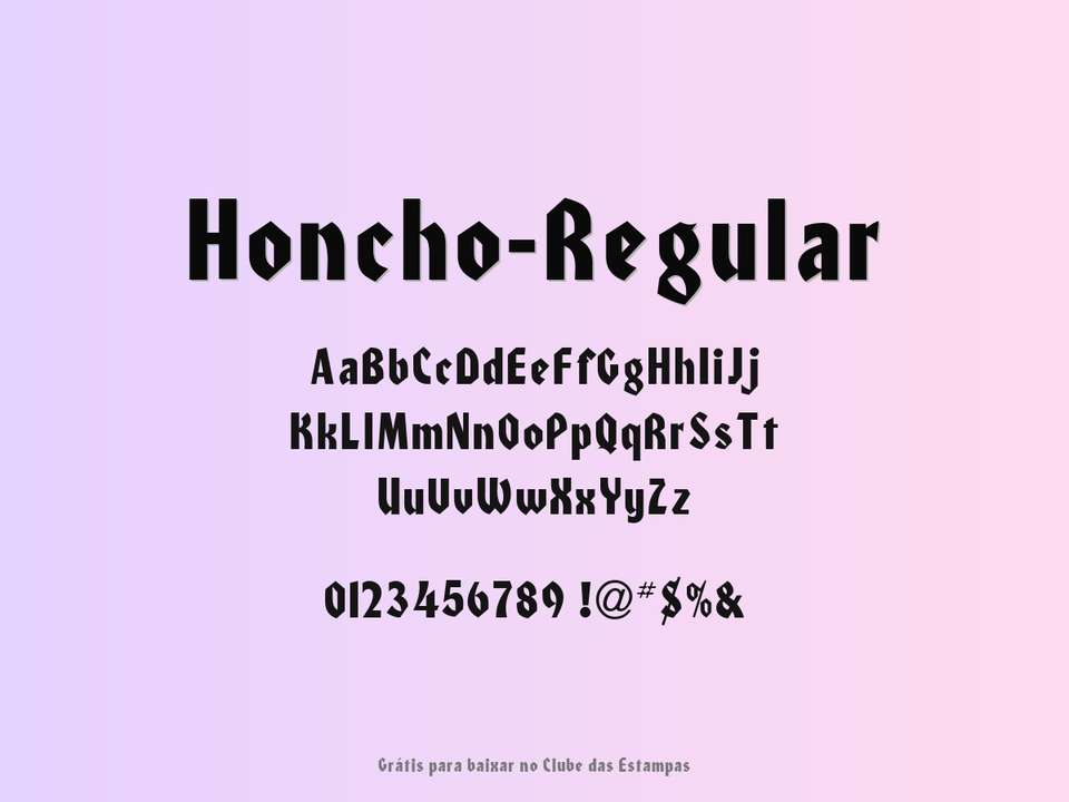 Fonte Honcho Regular Grátis Para Baixar