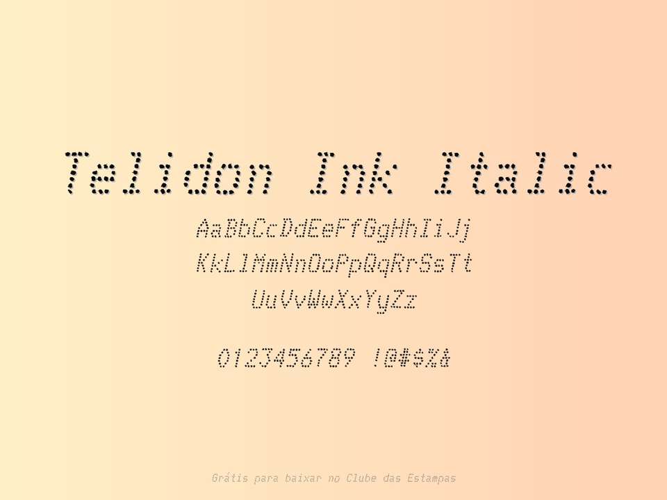 Fonte Telidon Ink Italic Grátis Para Baixar