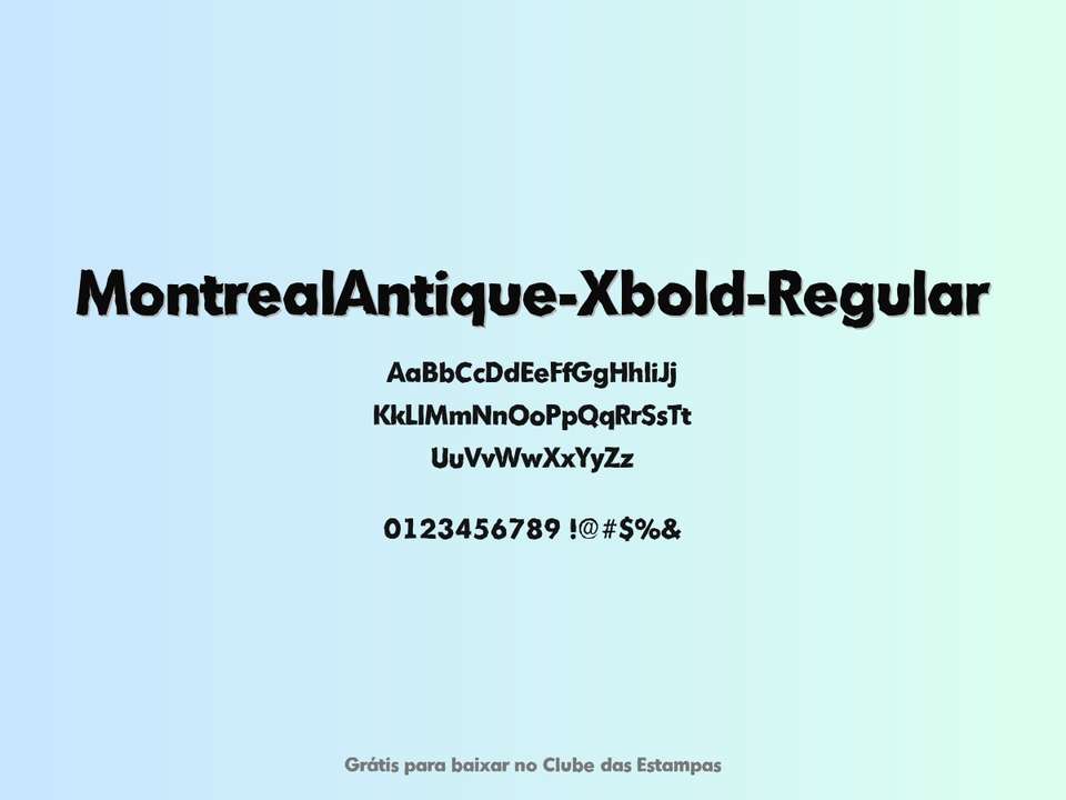 Fonte Montrealantique Xbold Regular Grátis Para Baixar