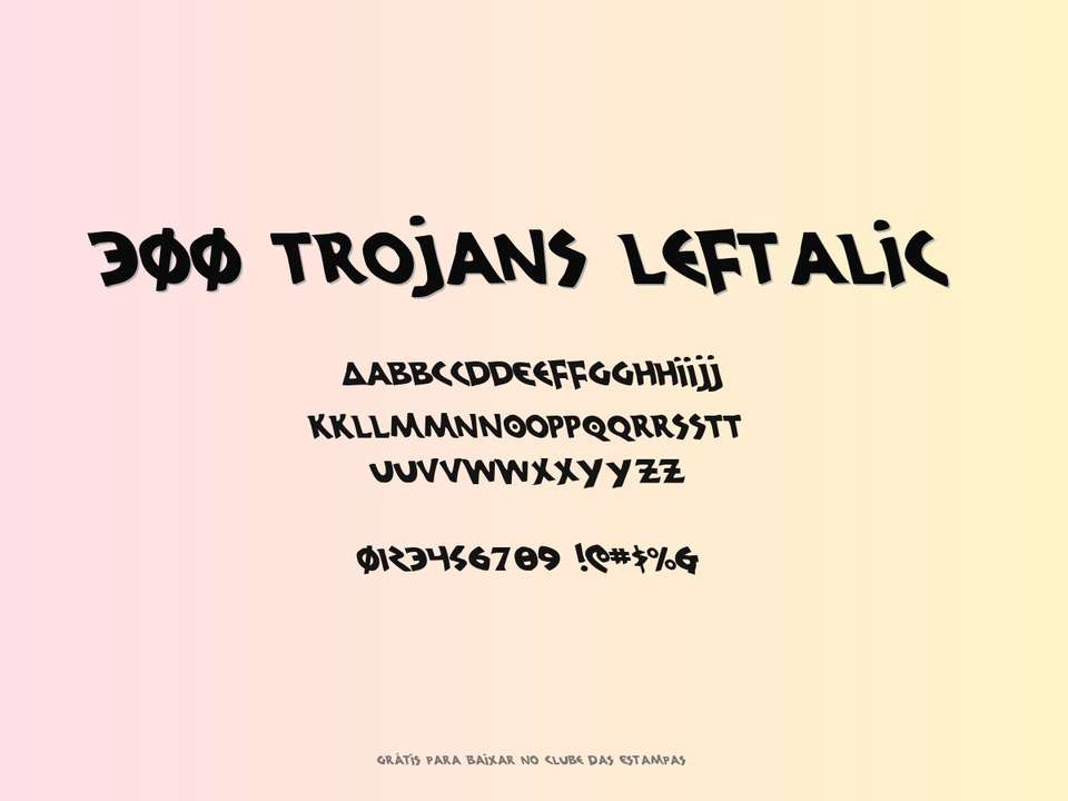 Fonte 300 Trojans Leftalic Grátis Para Baixar